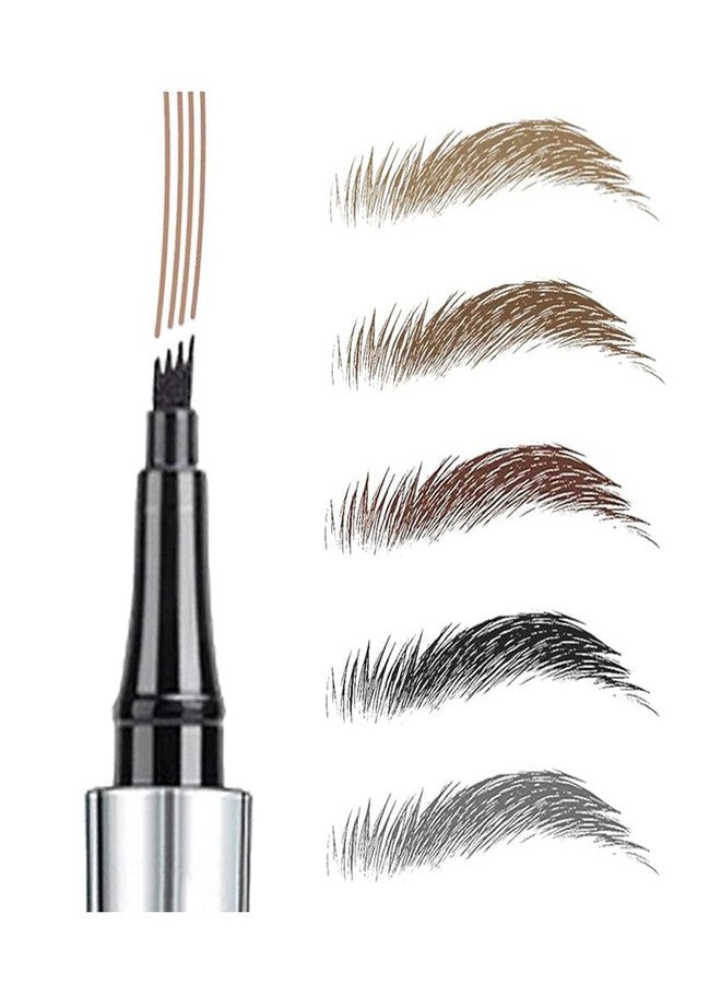 Linble 5 Colors Hair-like Strokes Eyebrow Pen, Mimics Natural Eyebrow Liquid Microfilling, Eye Brow Makeup by “Linble” (#1 Brown) - Image 1